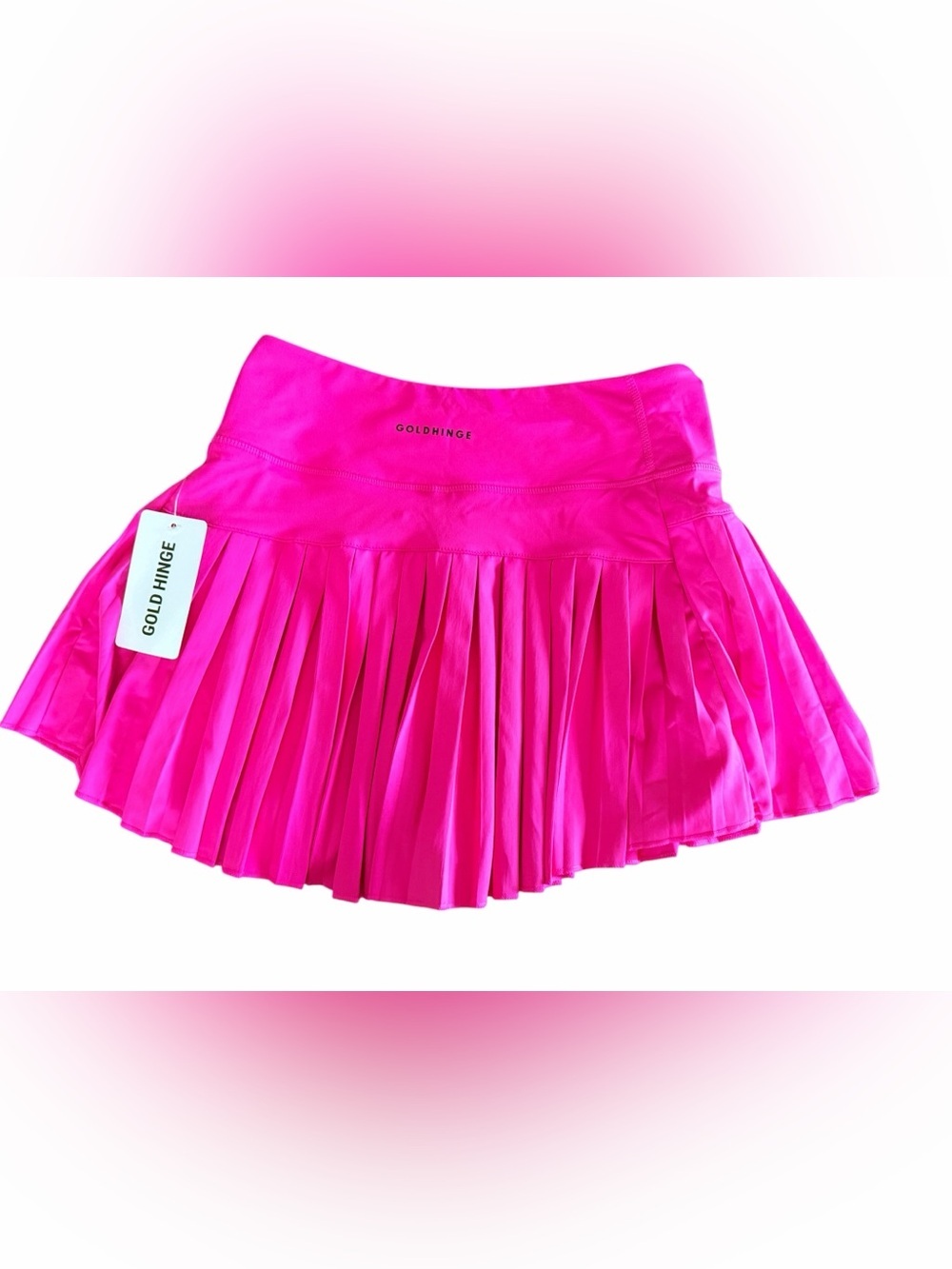 Pleated Tennis Skirt in Raspberry
Gold Hinge - Picture 6 of 7